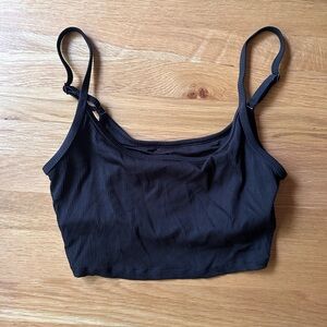 Aerie like new black longline scoop swim top